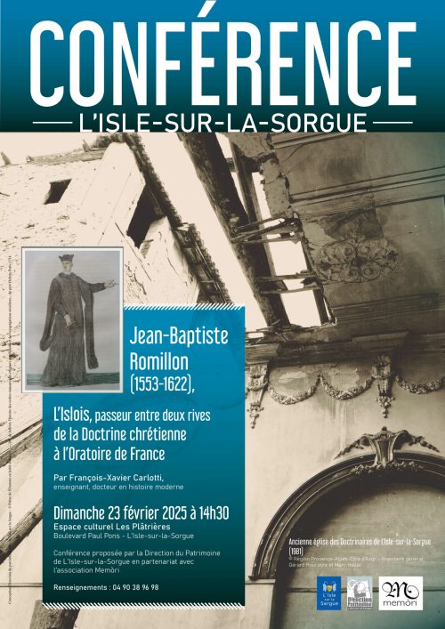 Affiche Conférence Jean-Baptiste Romillon