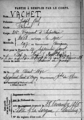 © Ministère des armées - Mémoire des hommes