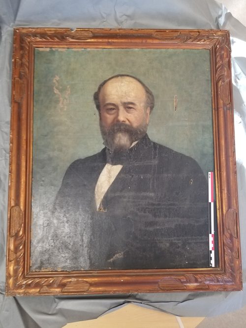 Le portrait d’Alphonse Benoit avant restauration